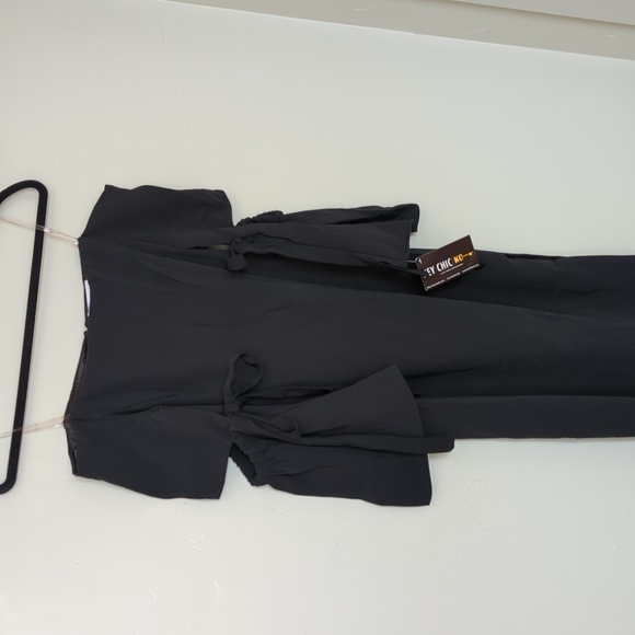 Key Chic Black Off Shoulder Cutout‎ Sleeves Midi Dress S - Picture 2 of 8